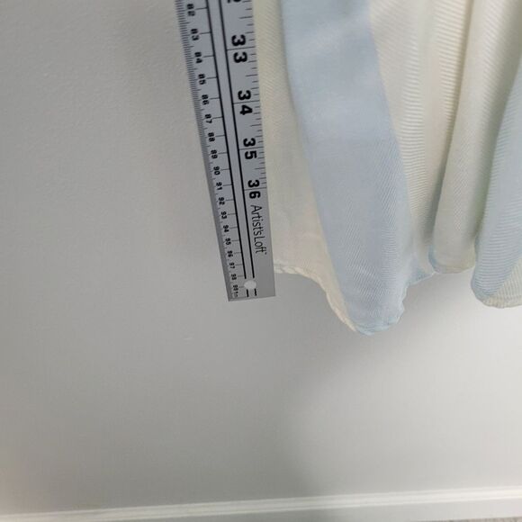 Lauren James Dress Blue White Stripe Open Back Halter Ruffle Flirty Mini Dress S - Picture 5 of 9